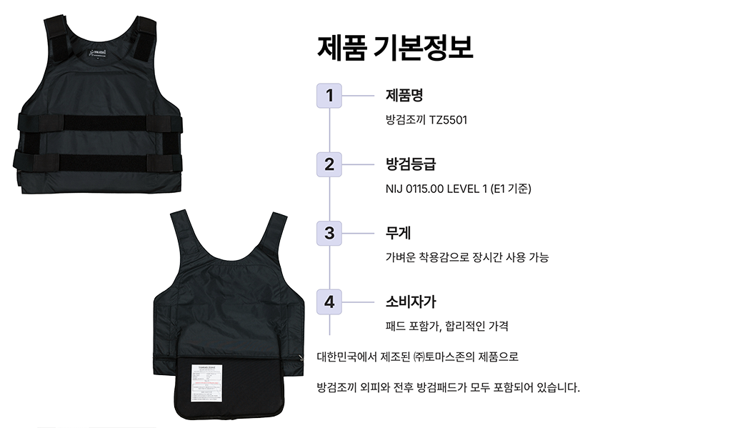 TZ5501 방검조끼